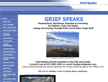 Tablet Screenshot of griefspeaks.com